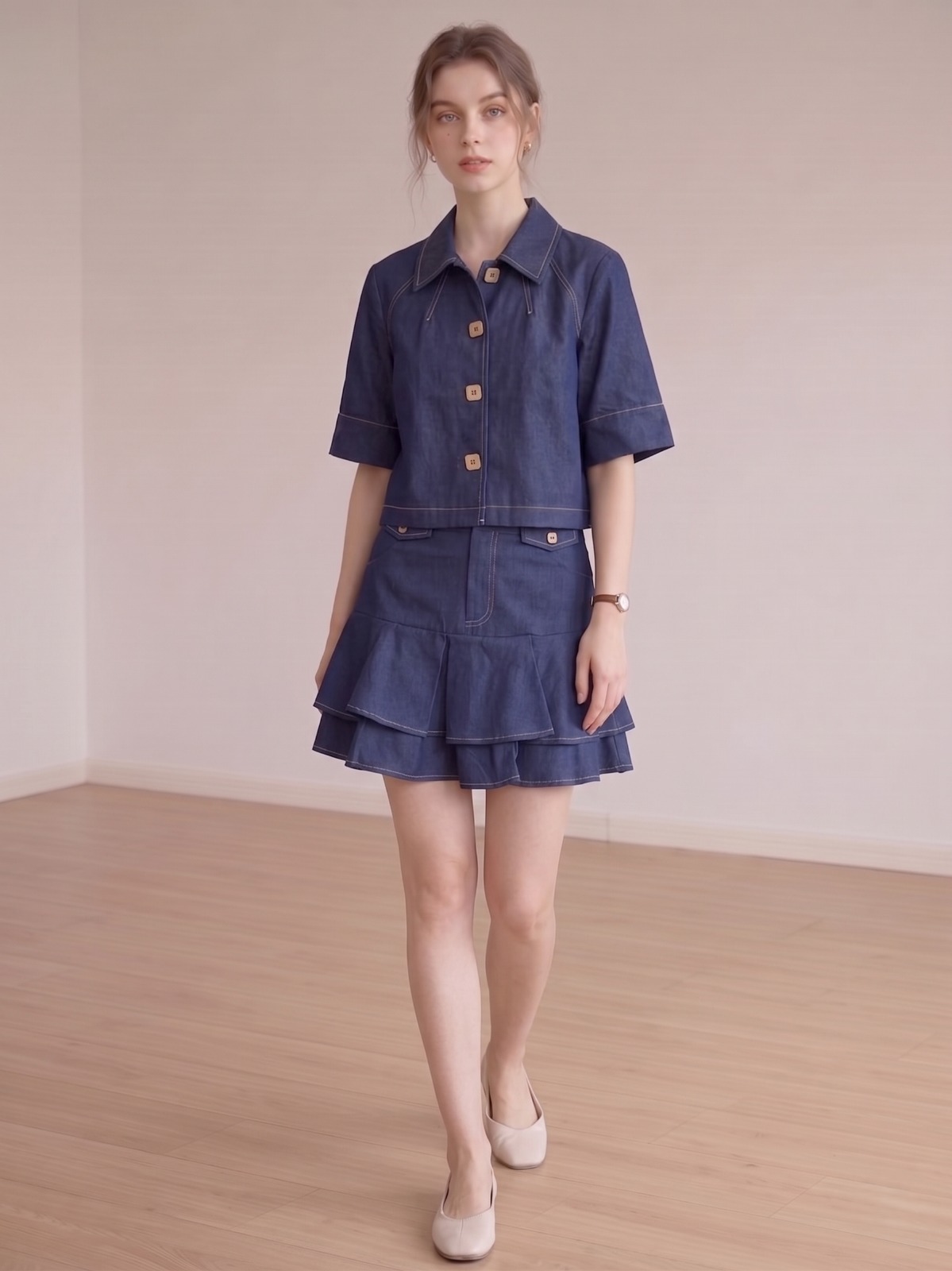 2111BB Aurora Tailored Cropped Shirt