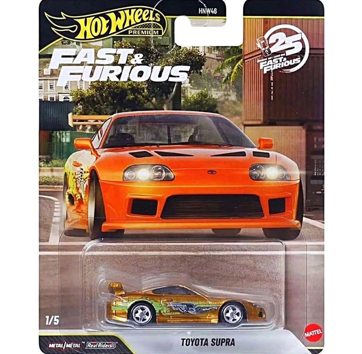 Hot Wheels Premium 2026 – Fast & Furious (Mix R) - Case of 10 PCS (Toyota Supra Chase / Mercedes-Benz SLS AMG / Lexus LFA / Nissan 350 Custom / McLaren 720S)