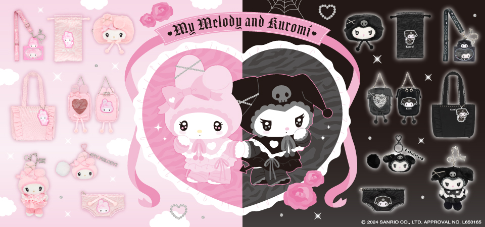 預訂 | 日本 Melody × Kuromi 夢幻少女蕾絲公仔掛件