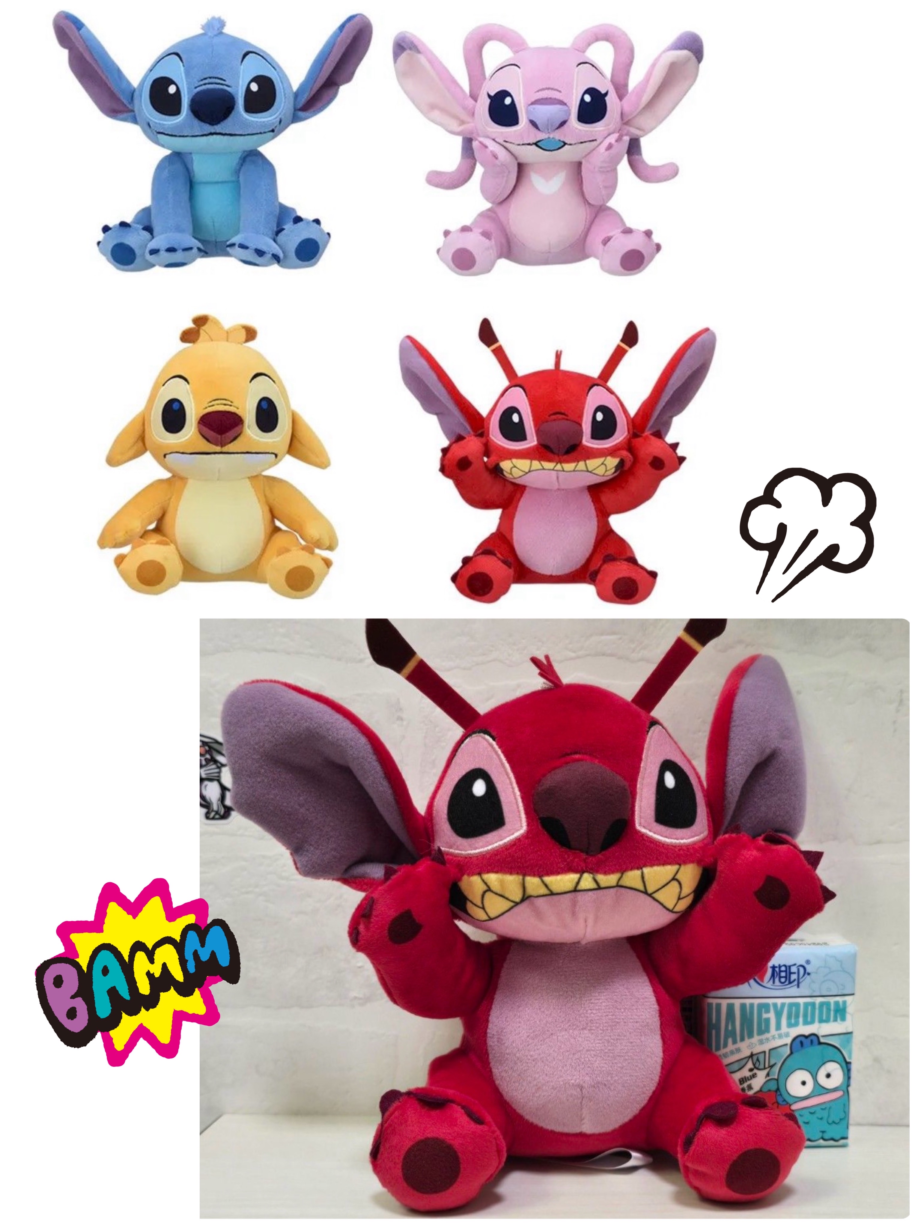 ☆現貨☆日本直送Disney迪士尼Lilo & Stitch紅色史迪仔 X-629 Leroy公仔