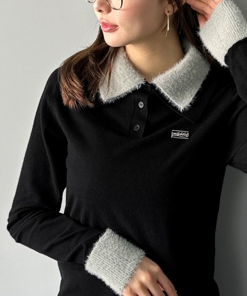 毛毛雙層反領長袖 【JT013】