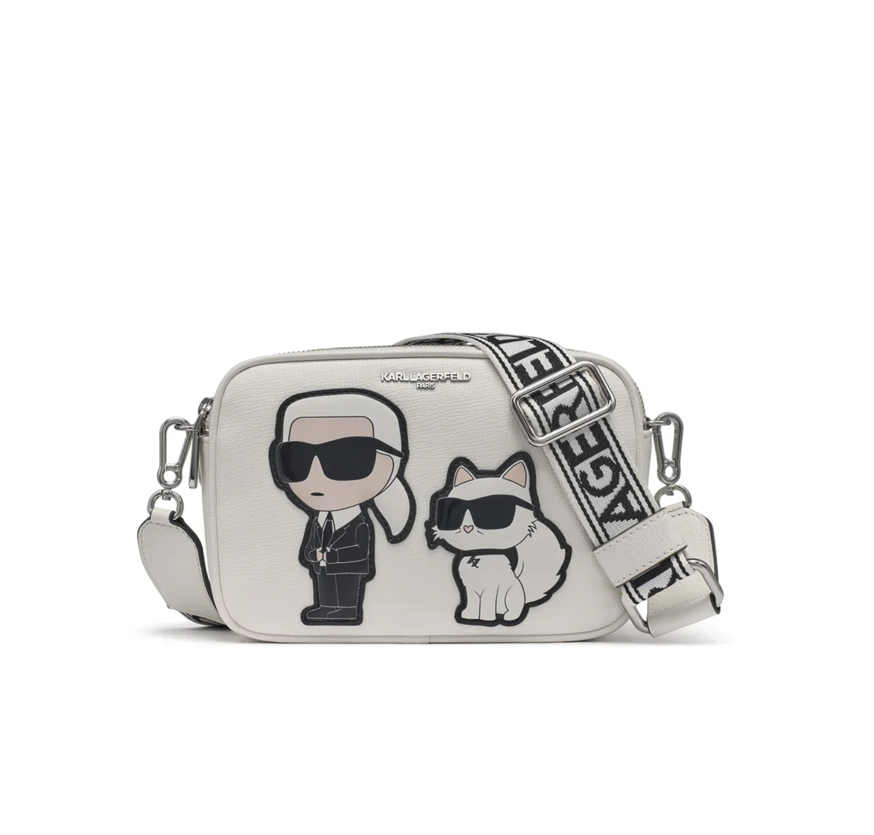 Karl Lagerfeld White Camera Bag 