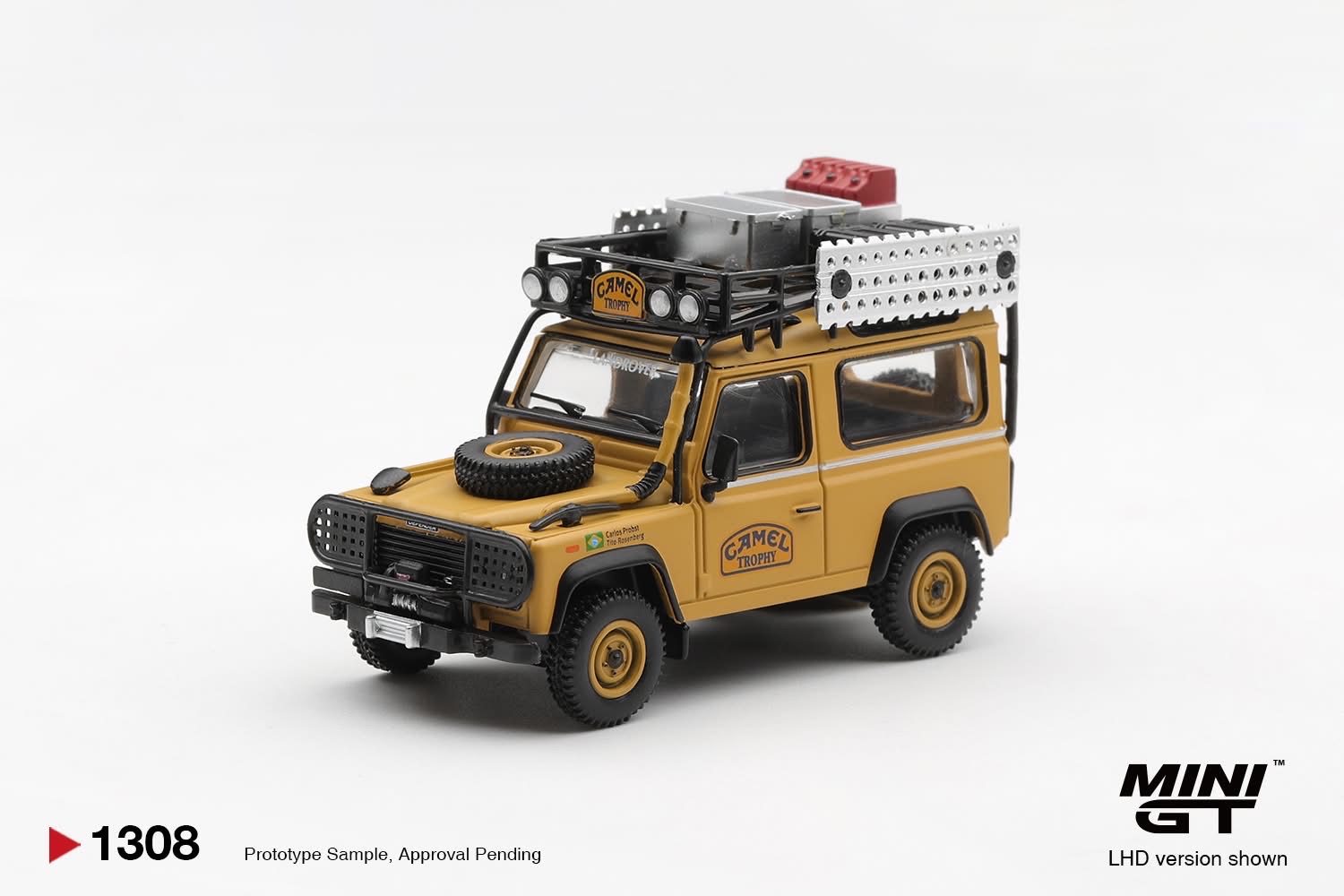 (預訂 Pre Order) Mini GT ( MGT01308-L ) Land Rover Defender 90 1985 Camel Trophy Borneo Team Brazil