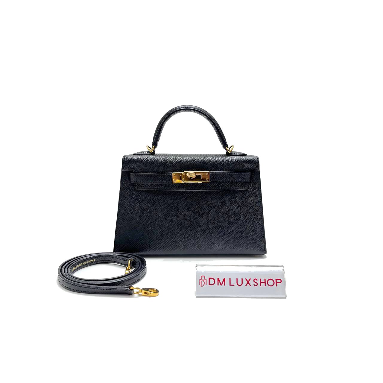 Hermes Mini Kelly II Black GHW (Stamp C)
