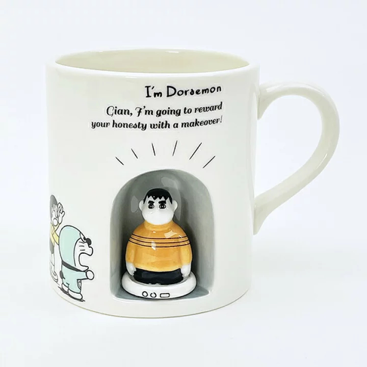 [訂購] 多啦A夢陶瓷杯 立體 水杯 靚仔版 (胖虎技安)
