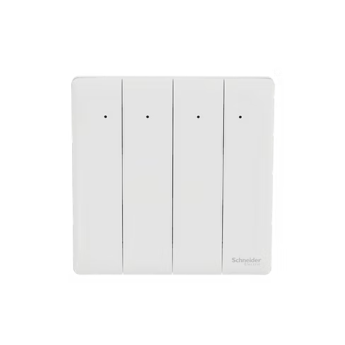 施耐德 Unica X 皎月白 4位單控 帶指示燈 開關掣