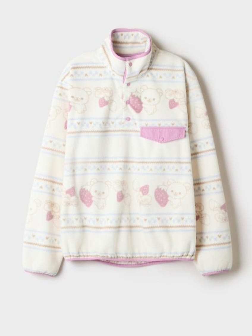 《預訂貨品》全新SPAO 限定 Rilakkuma 半拉鏈抓毛絨衛衣