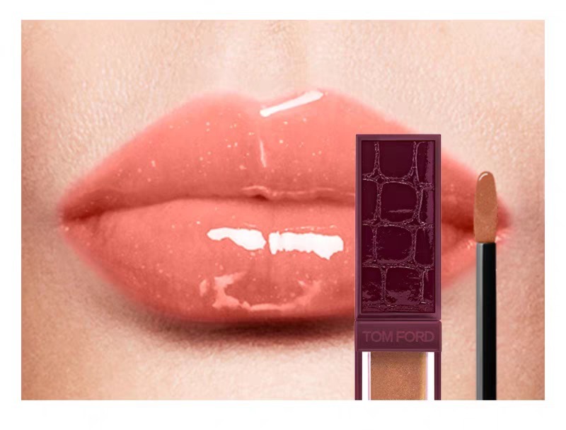 2026限定版 😍 Tom Ford 焰欲紅鱷紋唇釉 #GLOSSLUXESUNLUST 琉光蜜桃 5.5ml *專櫃
