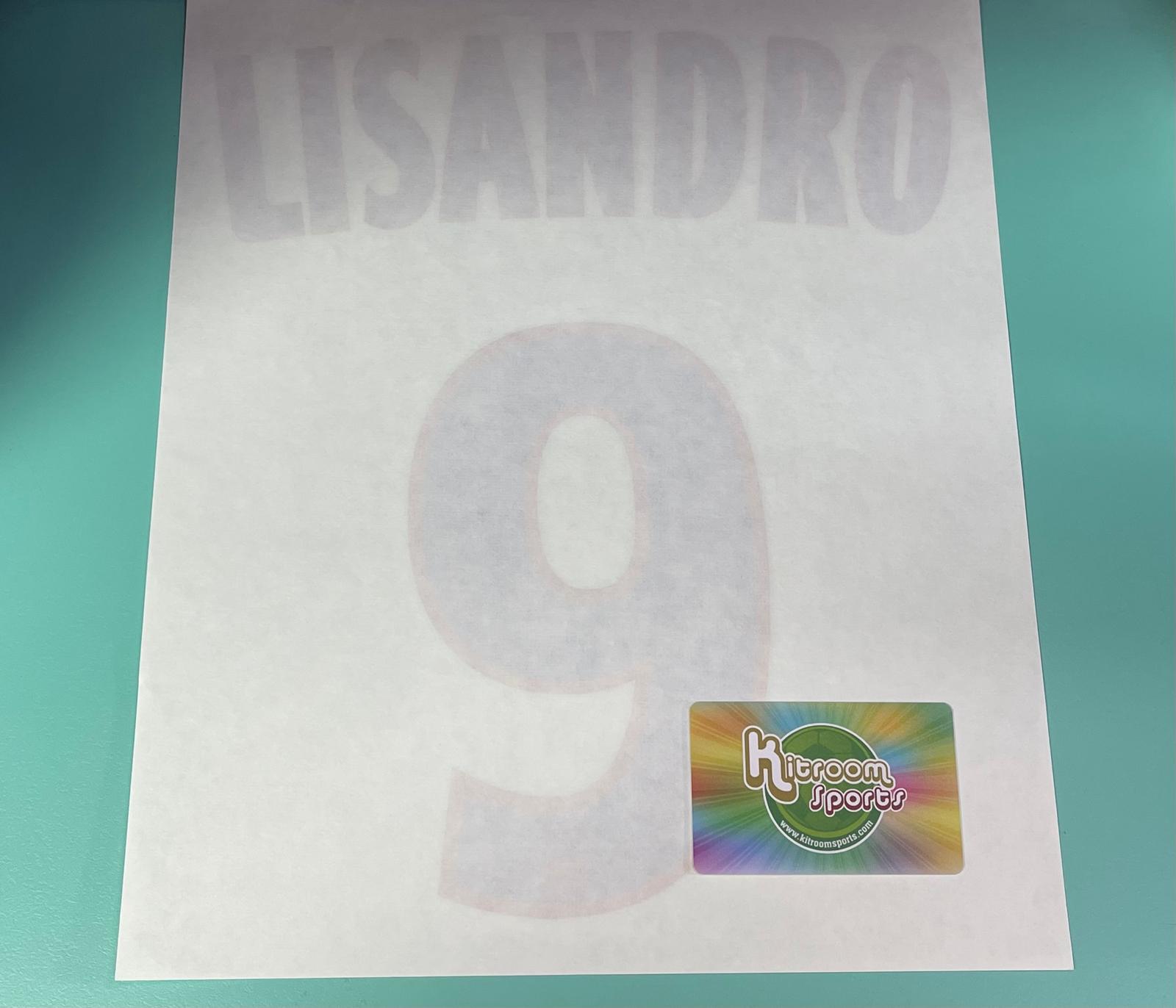 2011-14 Olympique Lyonnais Home Nameset #9 LISANDRO