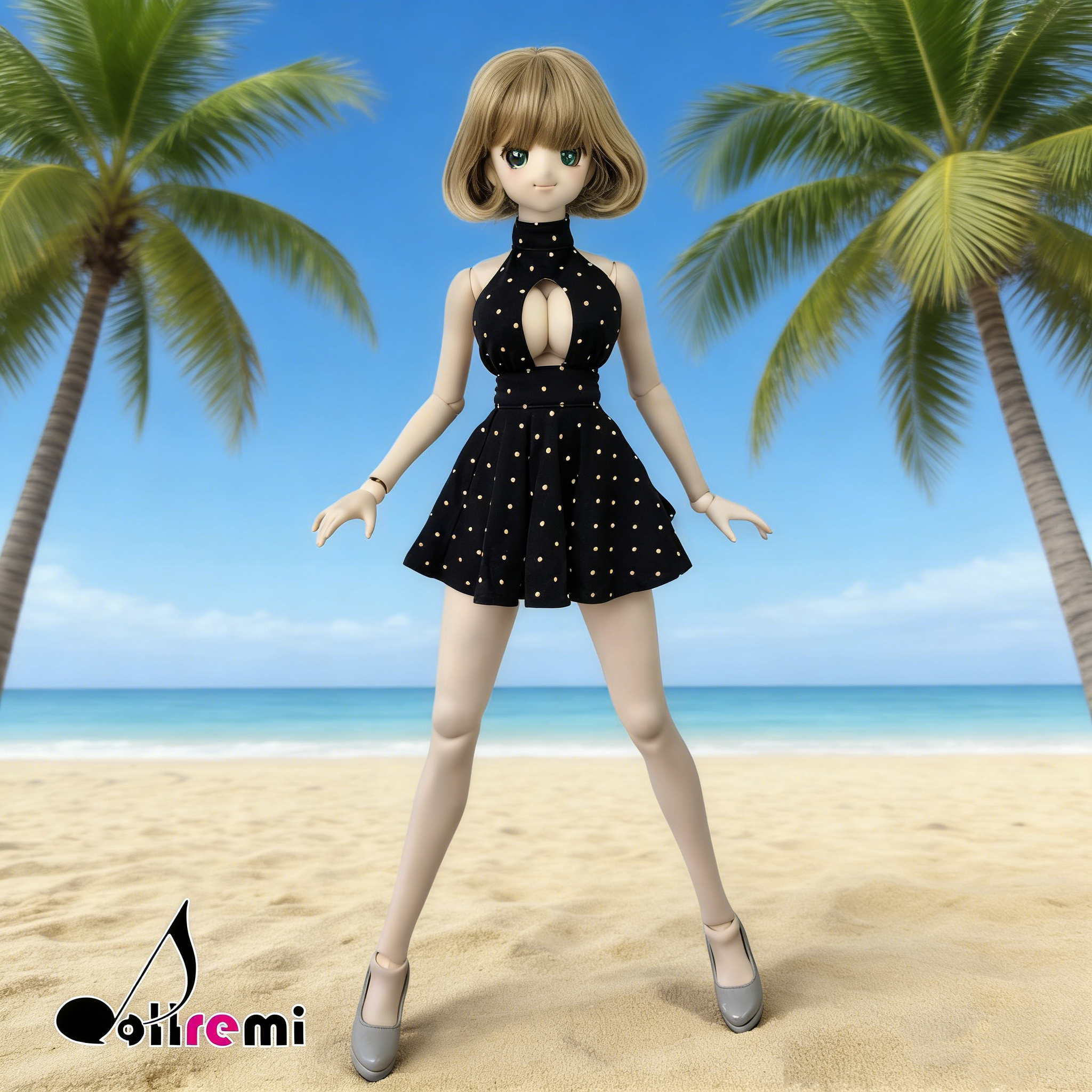 【dollremi】(DD0283C) 開胸傘裙 Open chest umbrella Dress