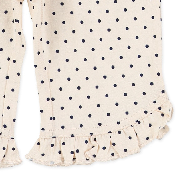 🇯🇵預訂 日本直送🇯🇵兩色波點滿印荷葉邊純棉半截打底褲