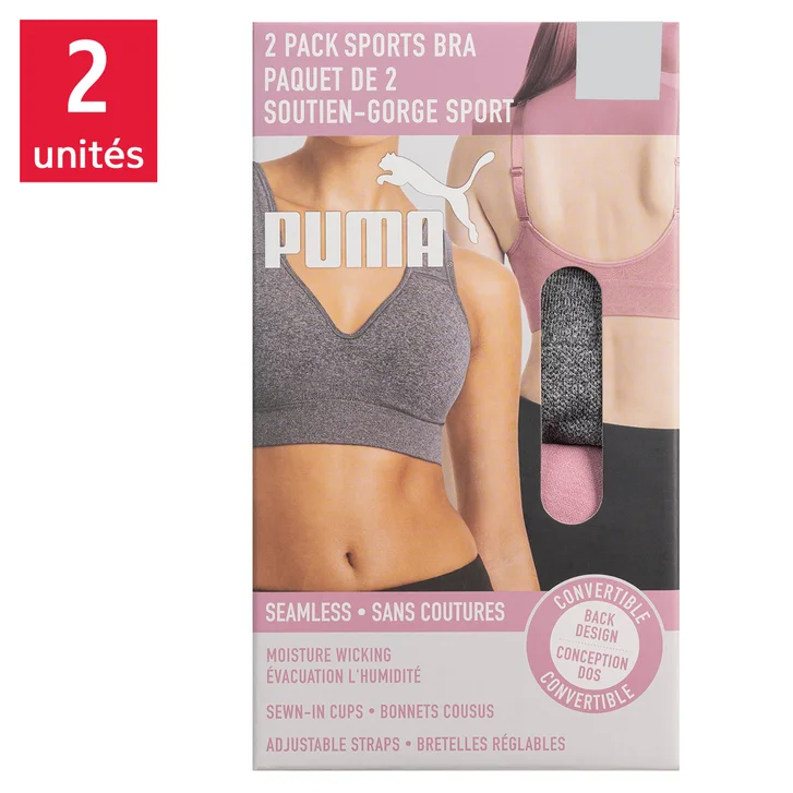 加拿大直送 PUMA 女裝運動內衣 2 件裝．