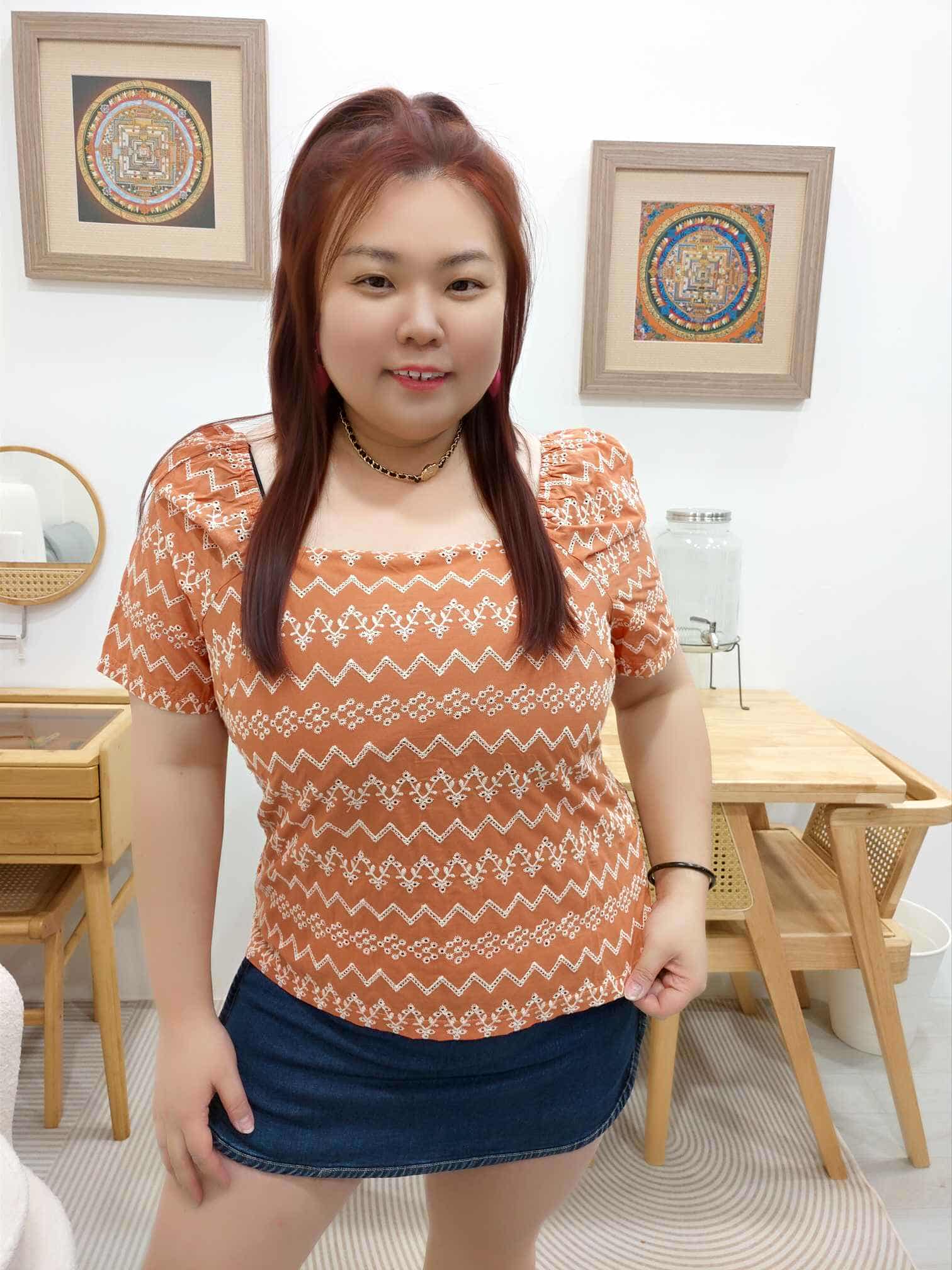 OTA15 BE#281899 复古刺绣樱花上衣