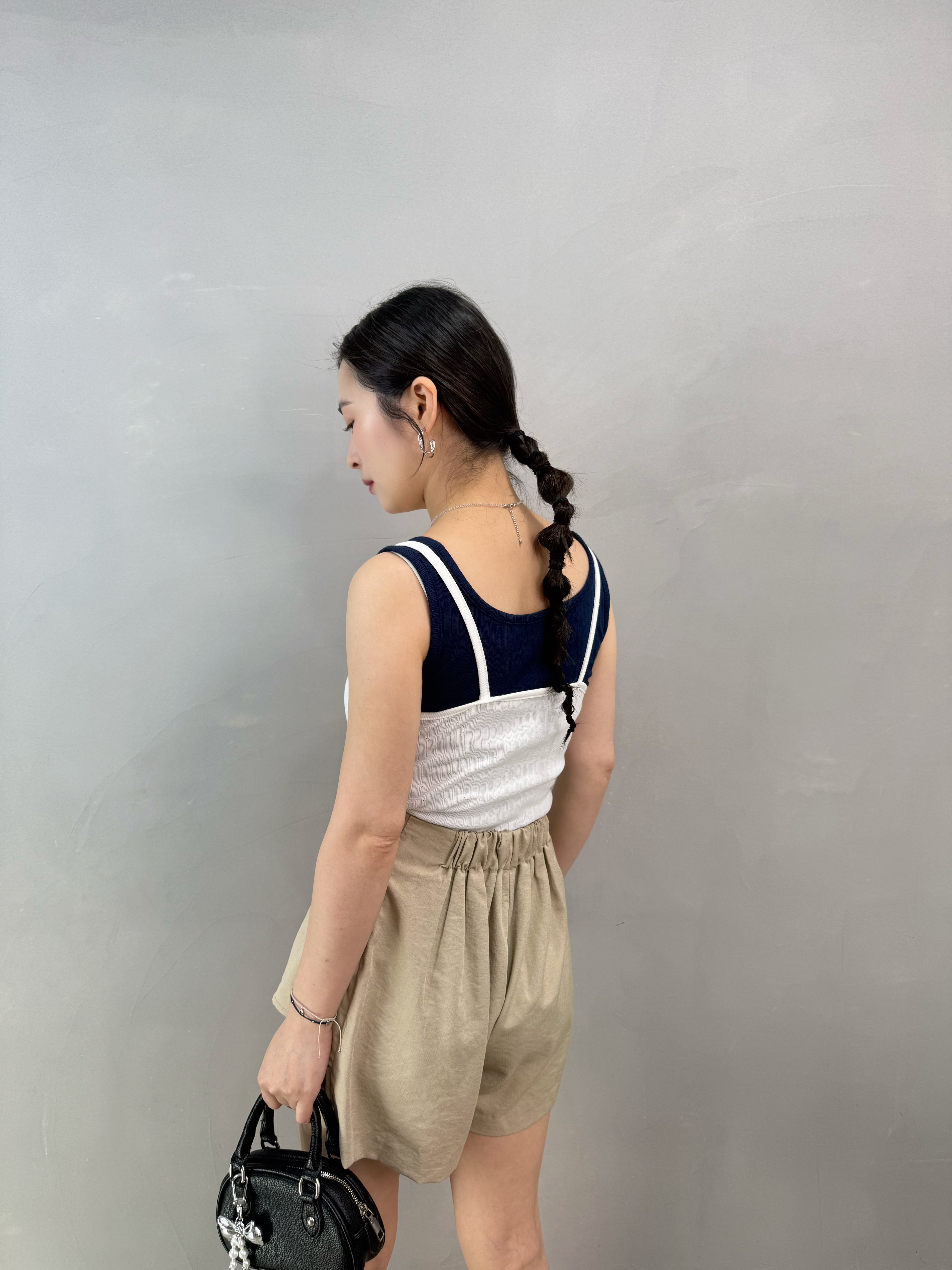 S75 ruffle邊吊帶+背心set
