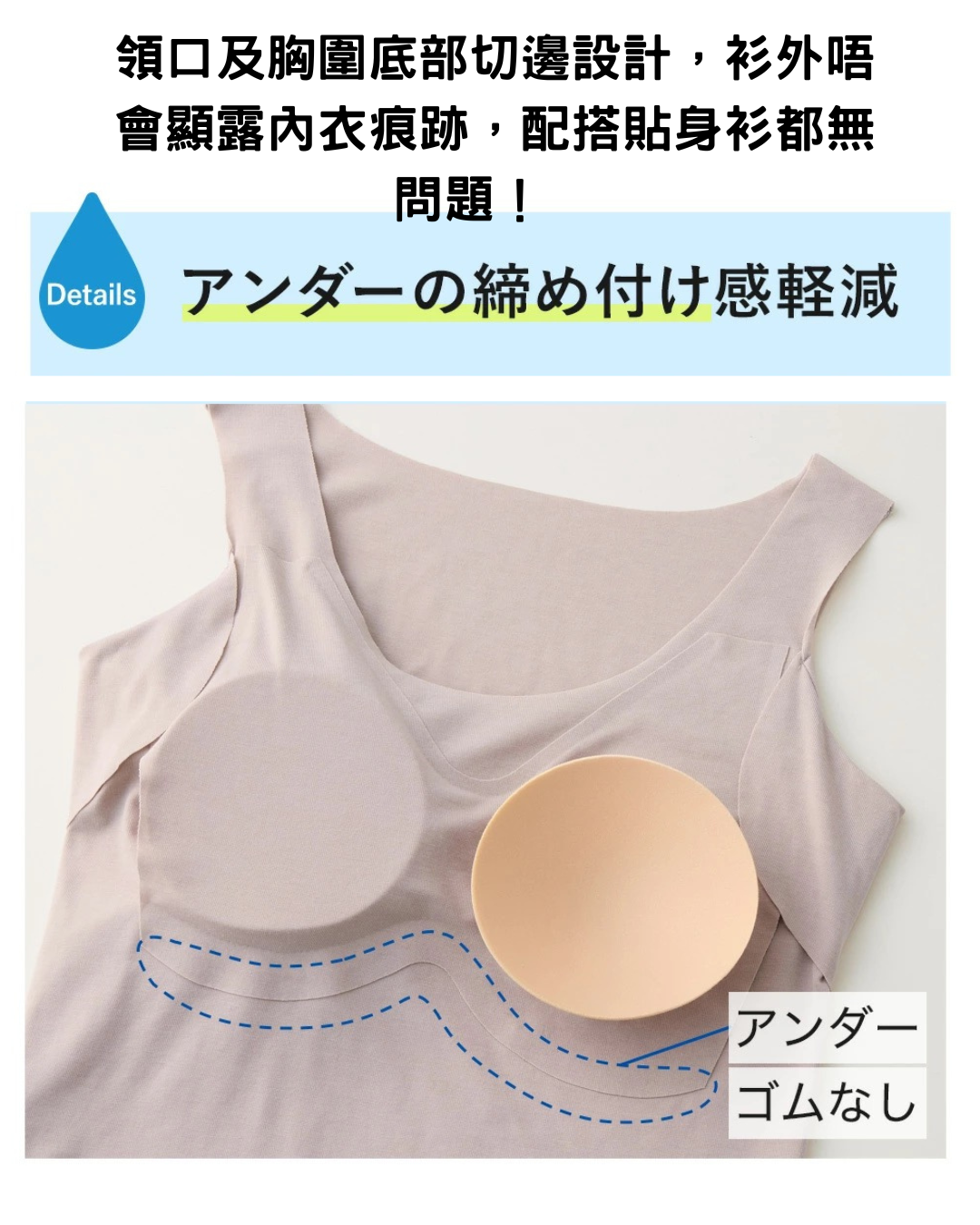 日本代購【 2026新色 日本直送  GUNZE アセドロン 系列 無縫極速吸汗打底衫 背心型 無鋼圈 胸圍 底衫  | Asedoron Cut-Off Seamless Sweat-Absorbing Innerwear 】
