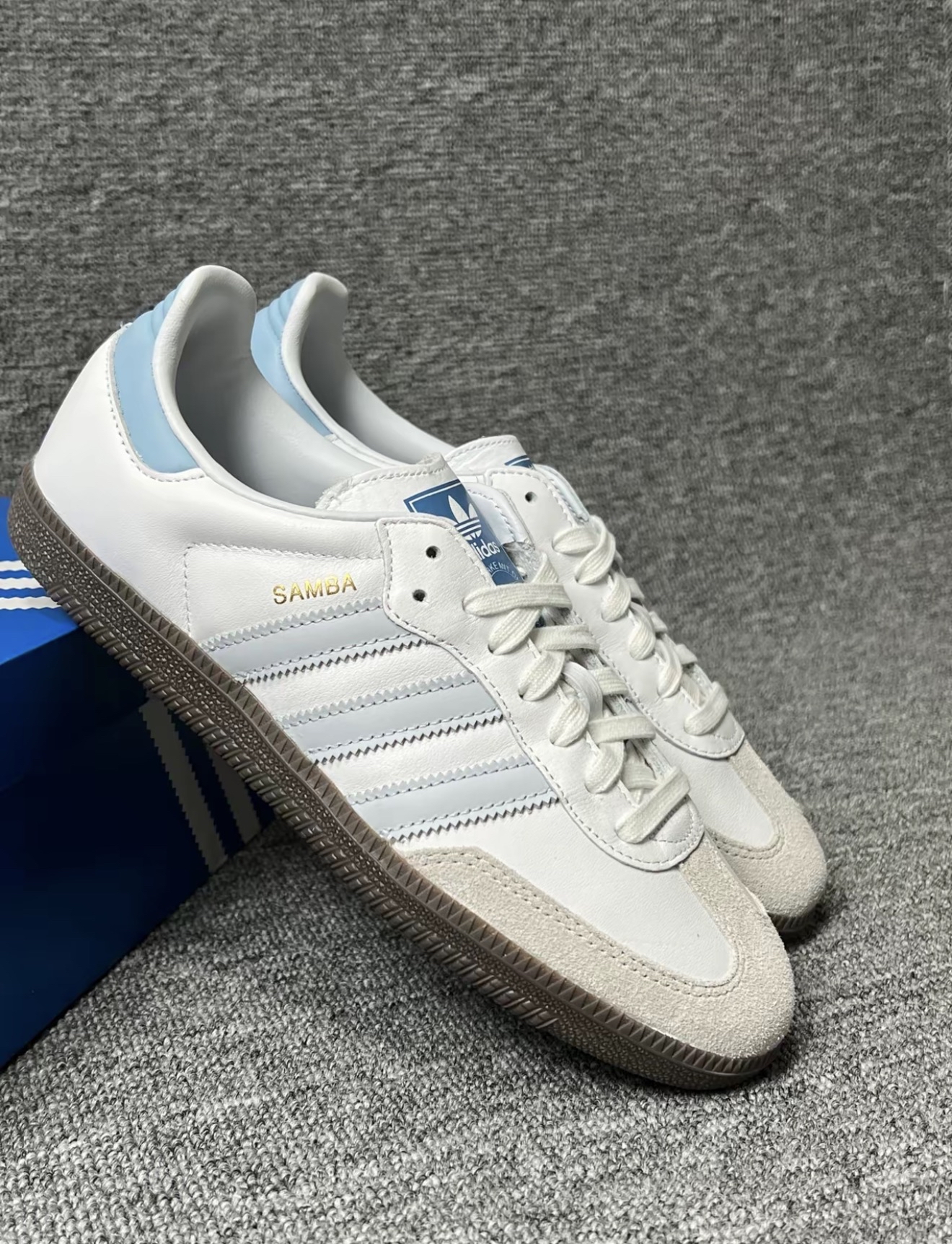 Adidas Originals Samba White Halo Blue ID2055