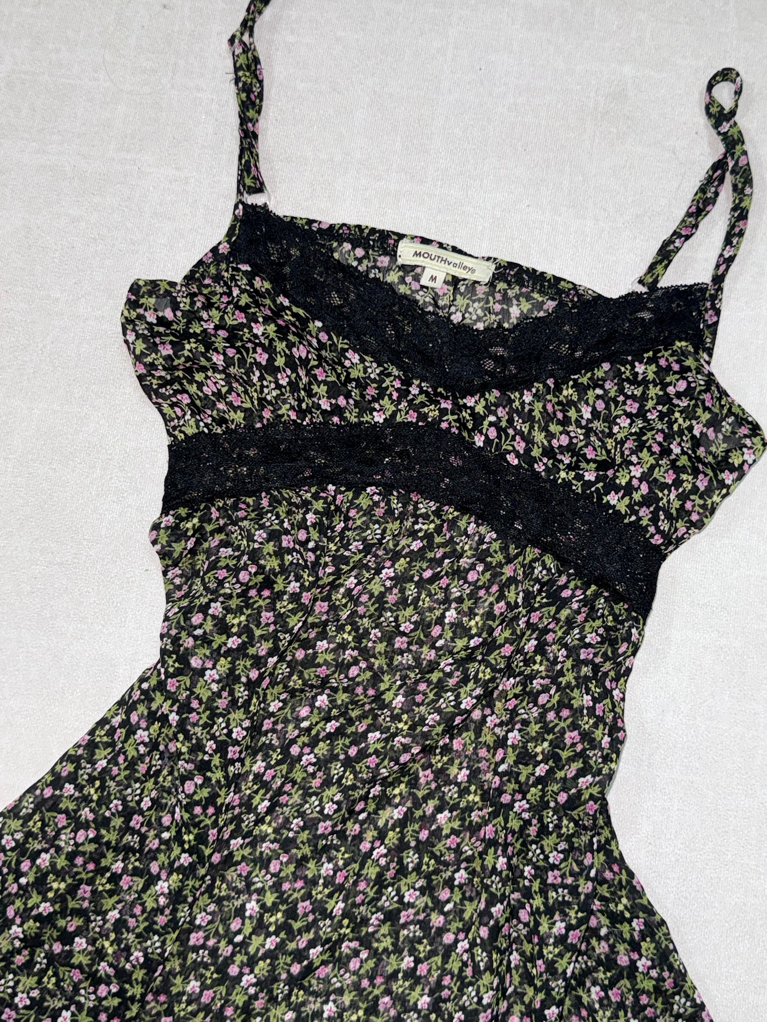 Floral Lace-Trim Camisole