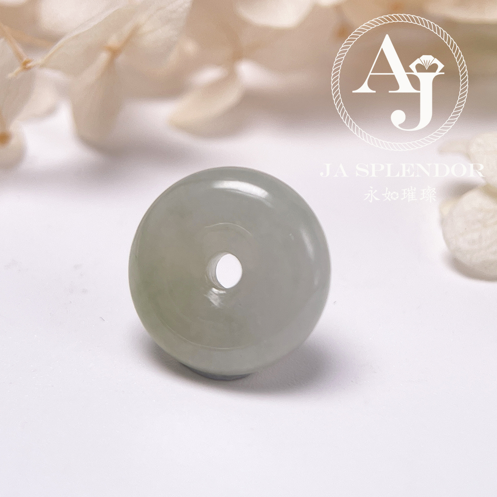 JN-479 天然翡翠A玉 冰潤雪梨黃小平安扣