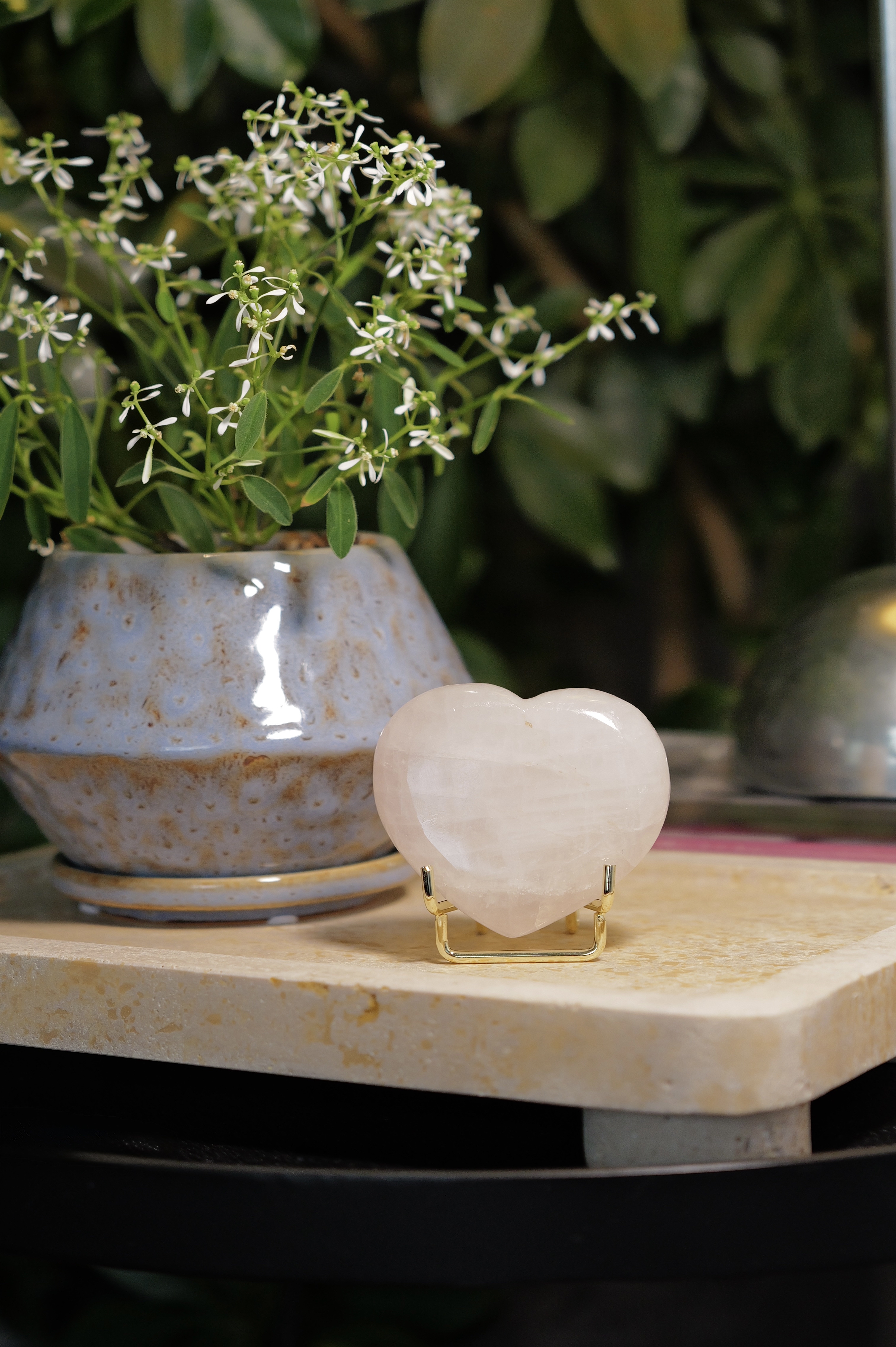 ༒7.2cm 粉水晶愛心༒   RQ.6846H3TG1mn-RA2*1MT