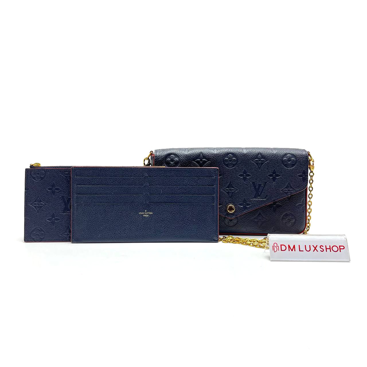 LV Navy Blue Empreinte Leather Felicie