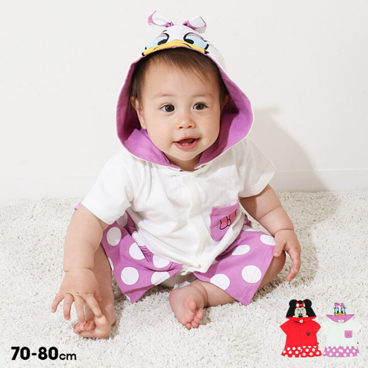 🇯🇵預訂 日本直送🇯🇵Babydoll x Disney兩色人物造型連帽短袖包屁裙