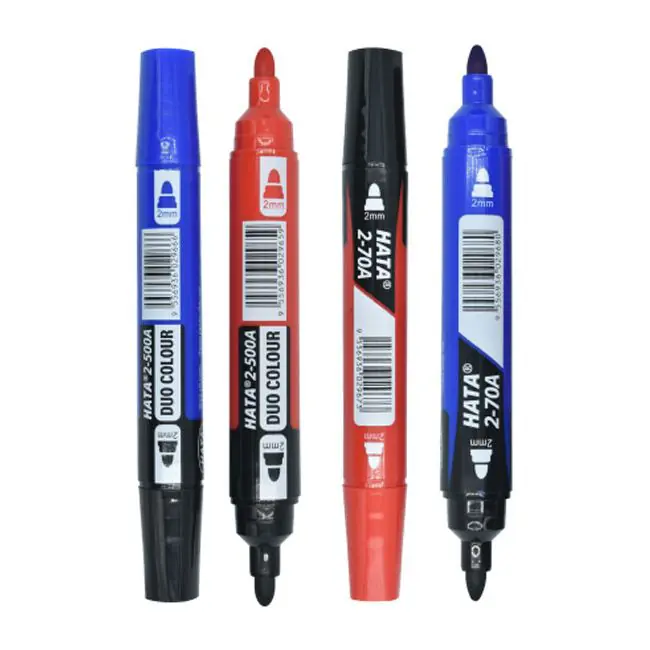 Permanent Marker/Hata/2-70A/2-500A/Penanda Kekal/Twin Tip/Duo Colour/Writing Pen/2.0mm