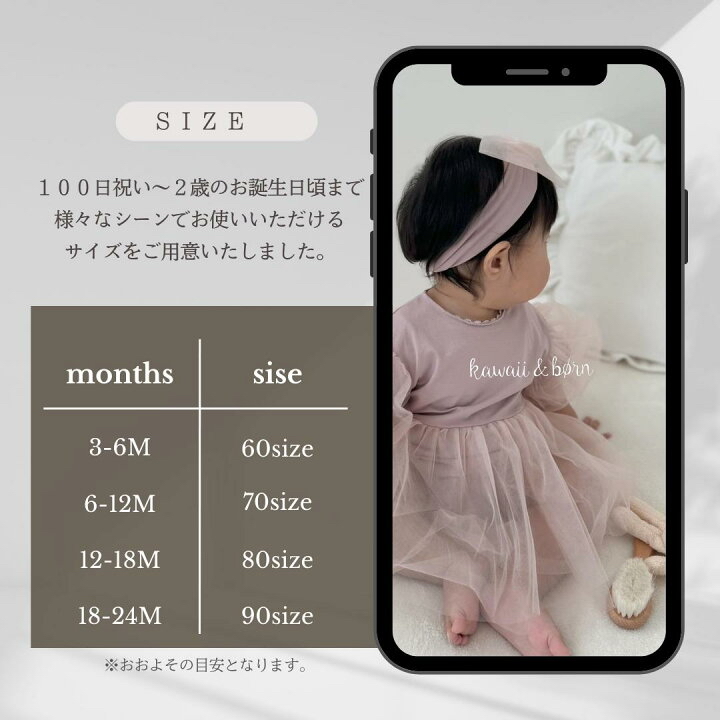 🇯🇵預訂 日本直送🇯🇵Kawaii&born 兩色薄紗短袖包屁裙髮帶套裝