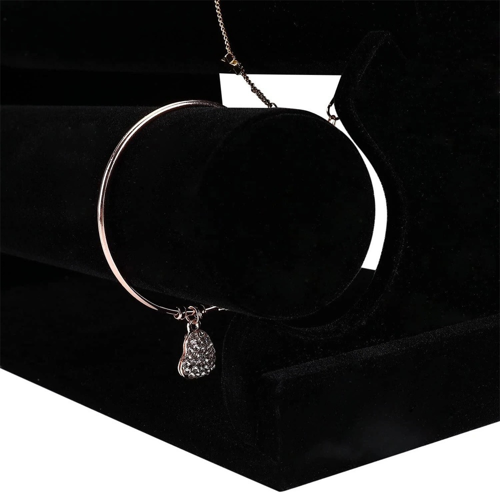 絨布三層手鐲展示架 黑色 UB0258