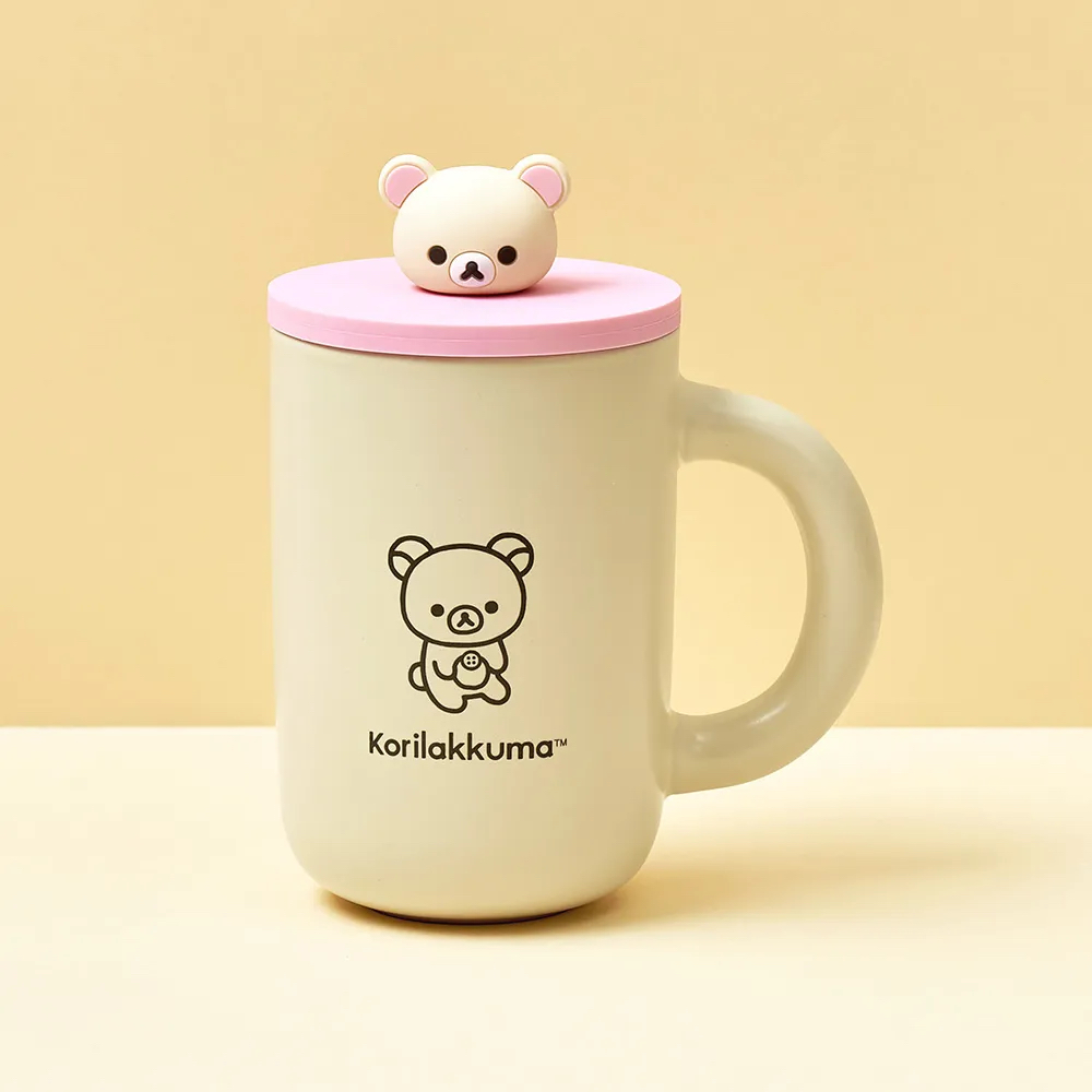 《預訂貨品》全新韓國限定 Rilakkuma連蓋陶瓷杯。約400ml