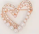 Heart Shape Brooch Pin 