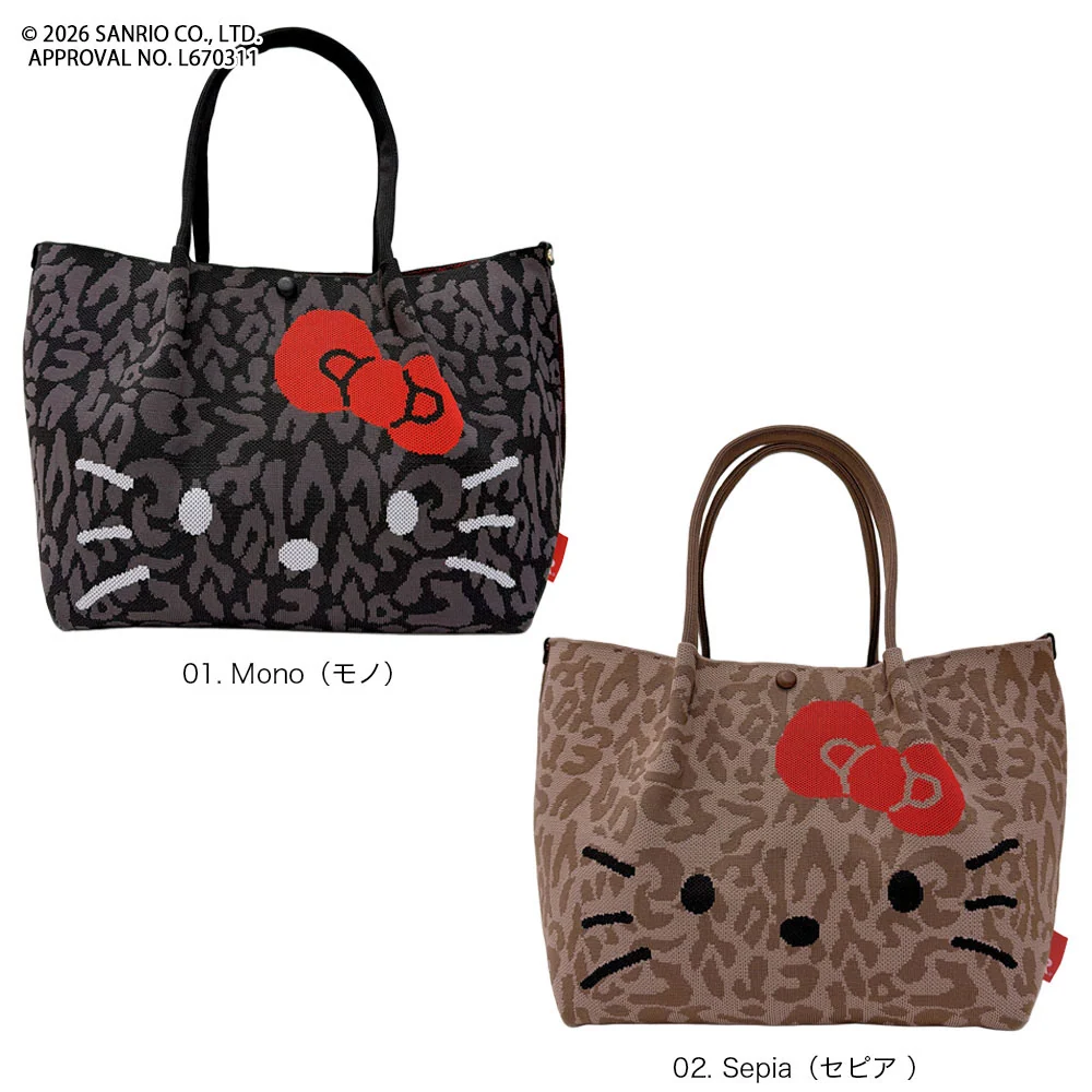 日本直送！Hello Kitty × ROOTOTE DELI LEO 豹紋針織手袋 