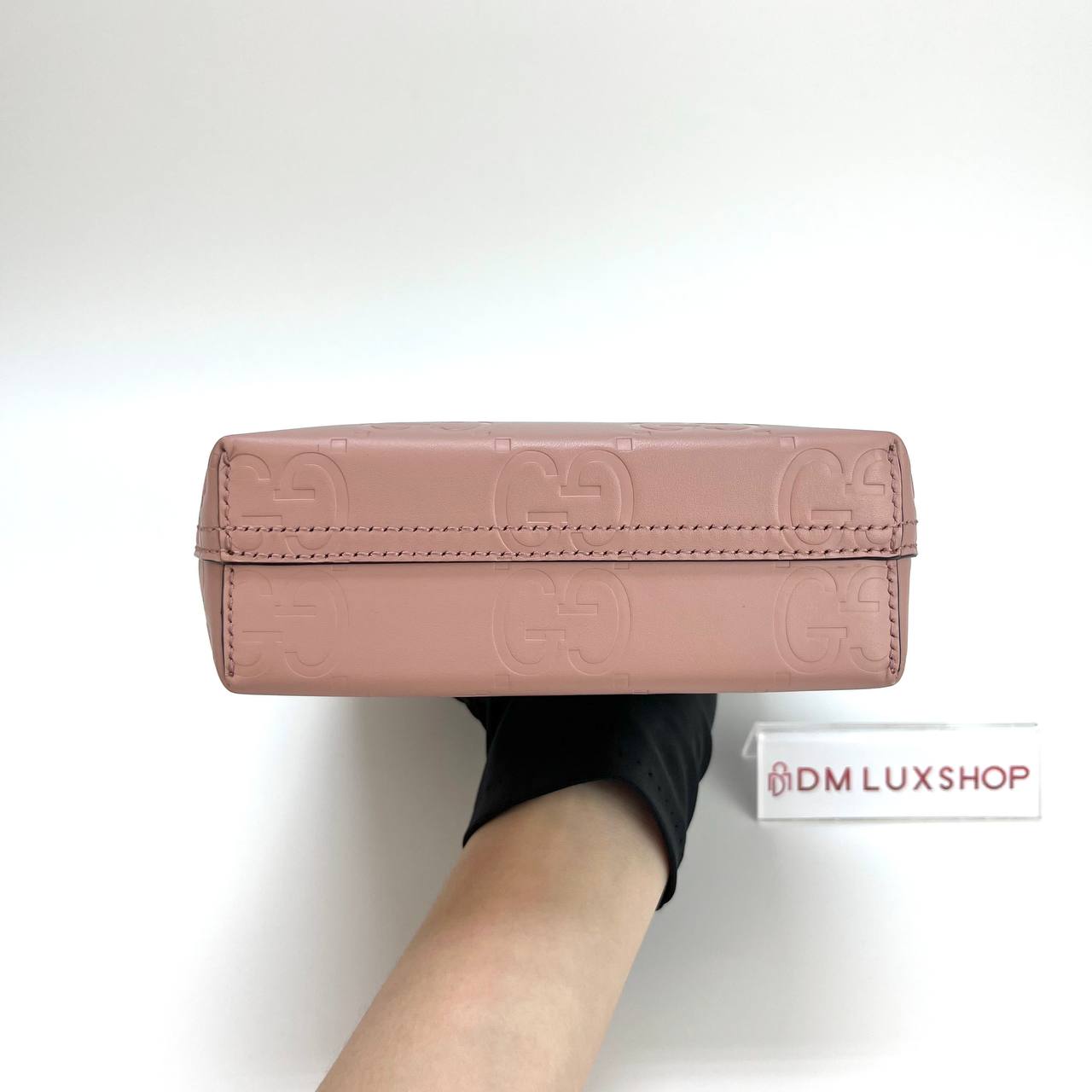 Gucci Pink GG Embossed Vertical Mini Tote