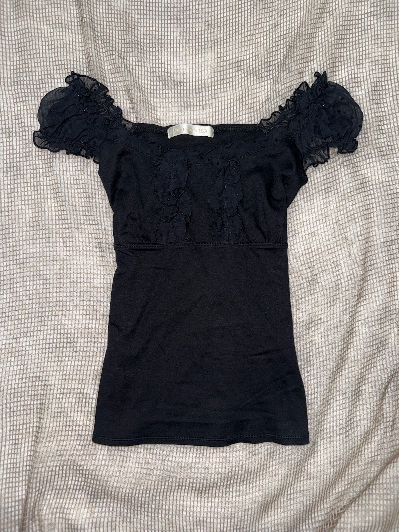 Milkmaid Style Ruffled Milkmaid Top