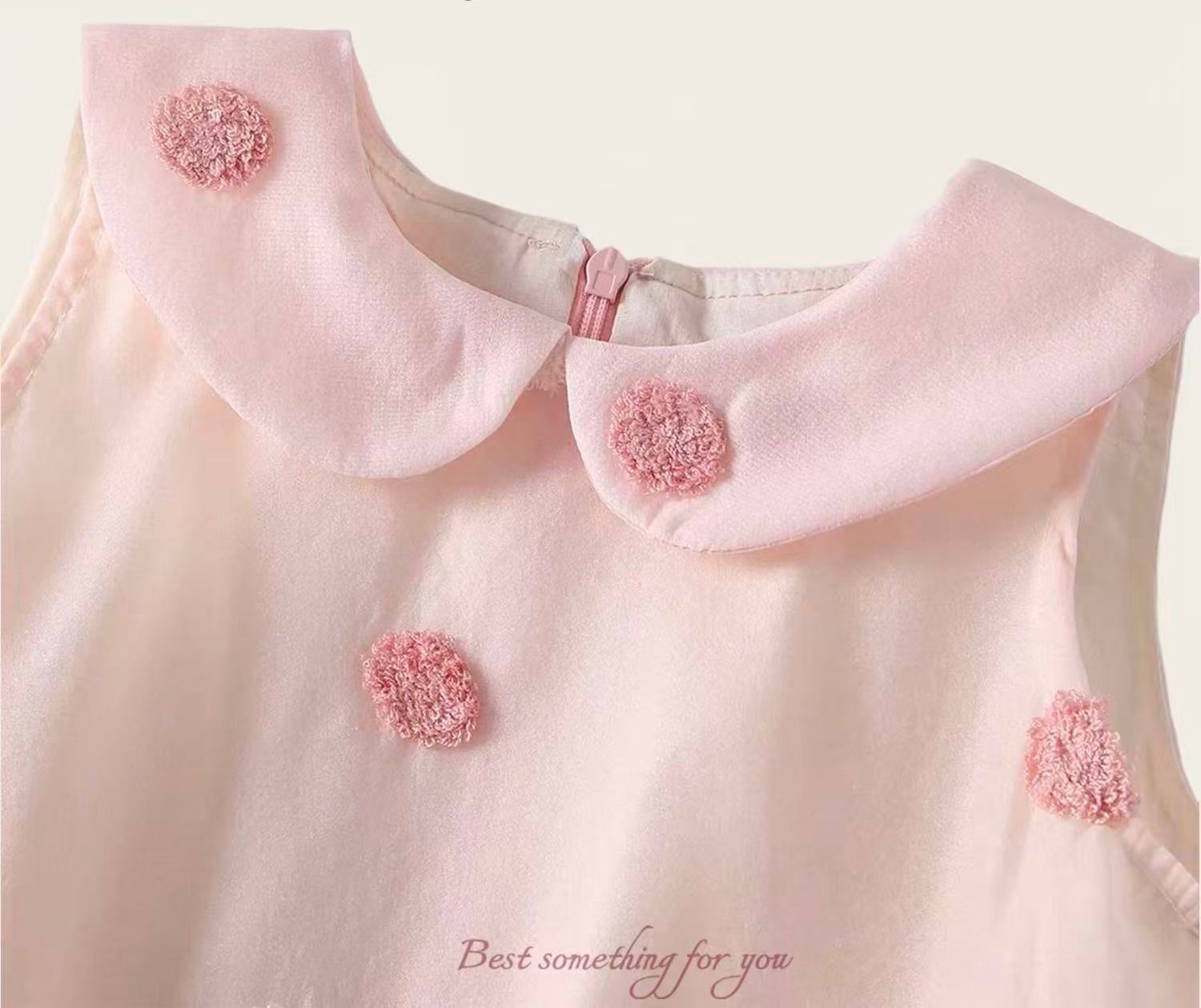 女童背心花苞連衣裙