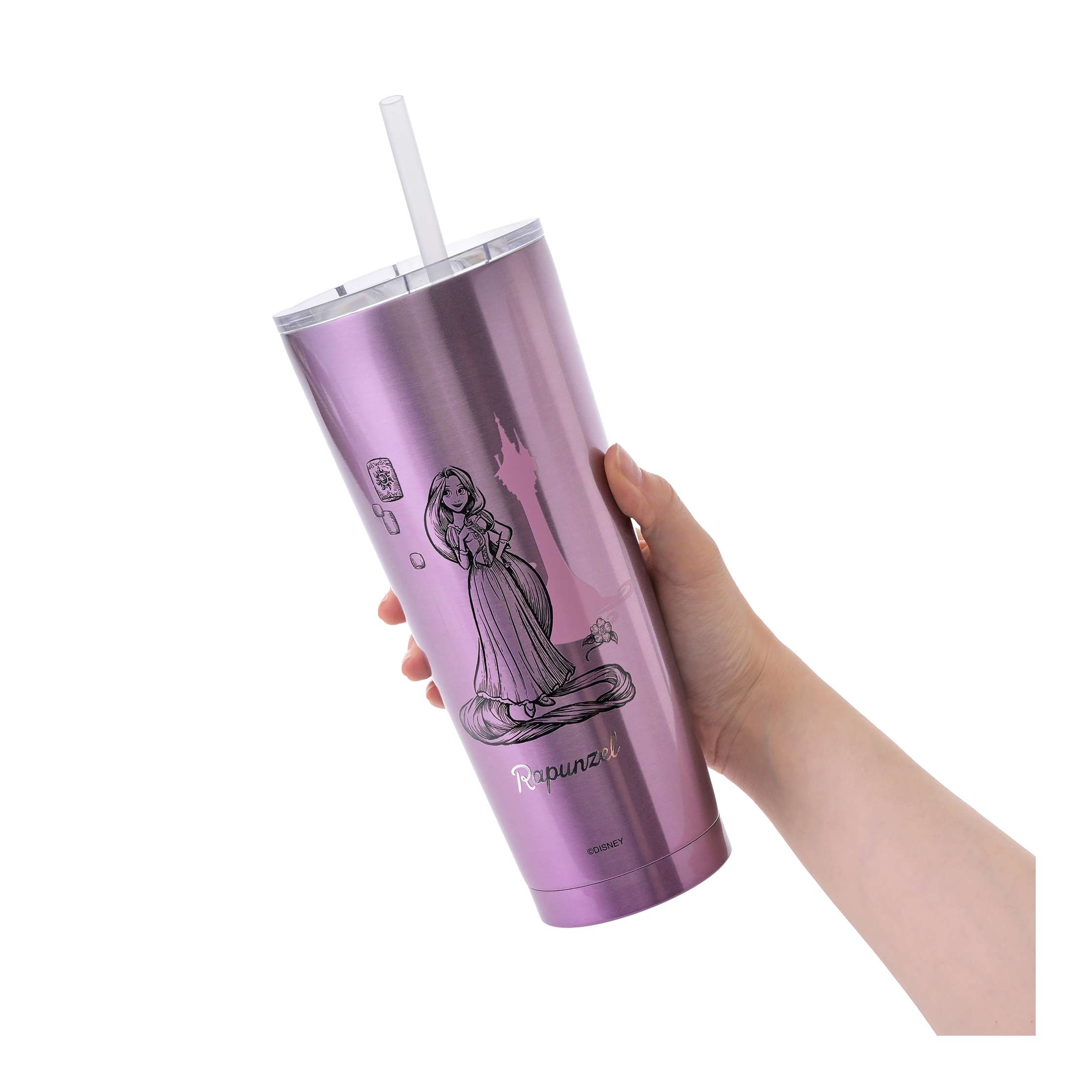 🎀【預訂】Disney 公主不鏽連吸管杯 750ml - Rapunzel