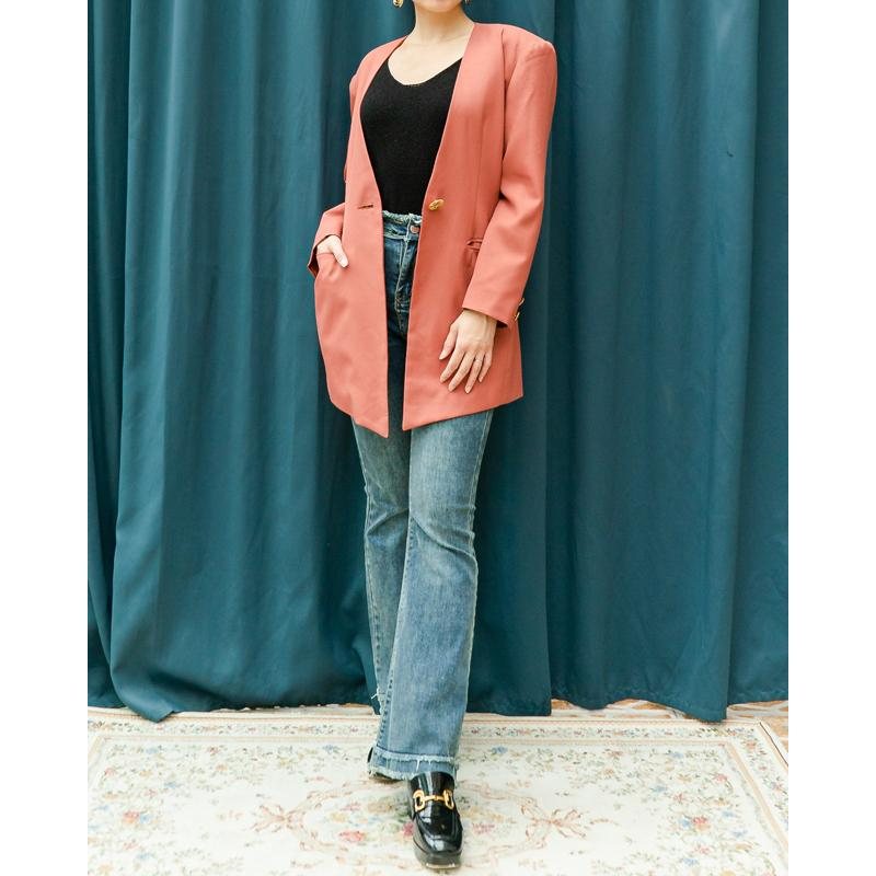 C.a. 1980s Coral One Button Blazer (MT1606-42)