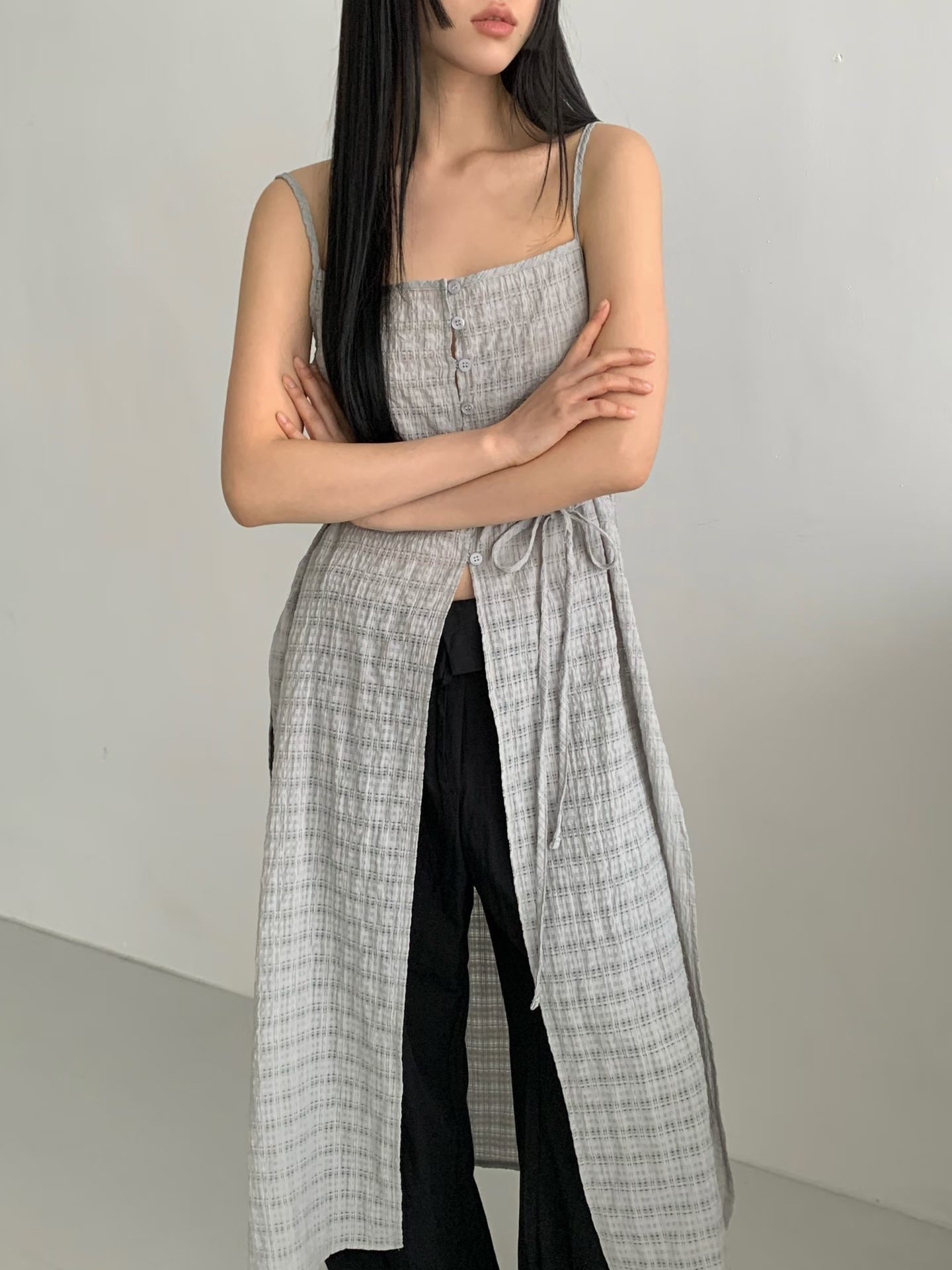 🇰🇷韓國女裝 | Check sleeveless 