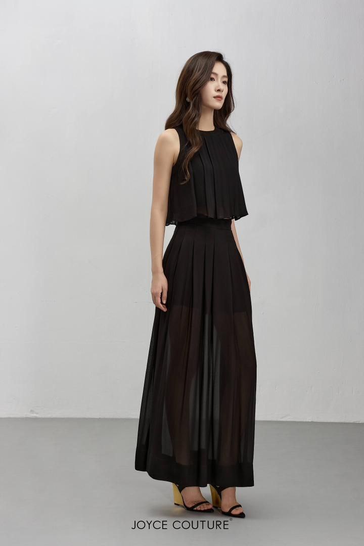 轻盈且优雅半长裙 S0150