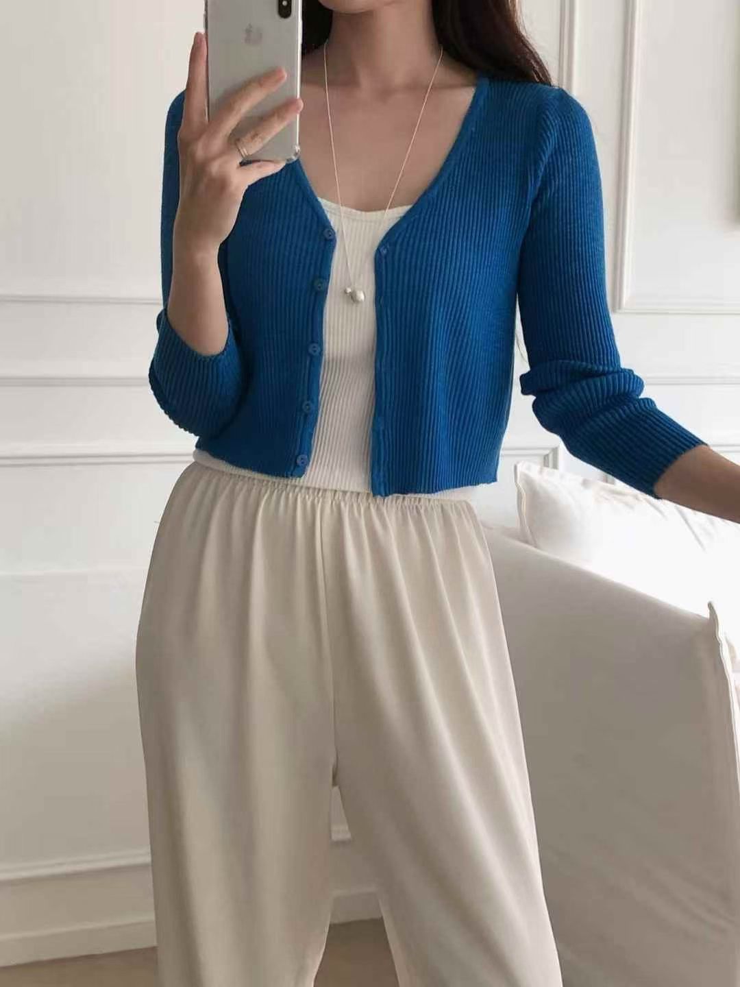 HA9 多色針織短版外套