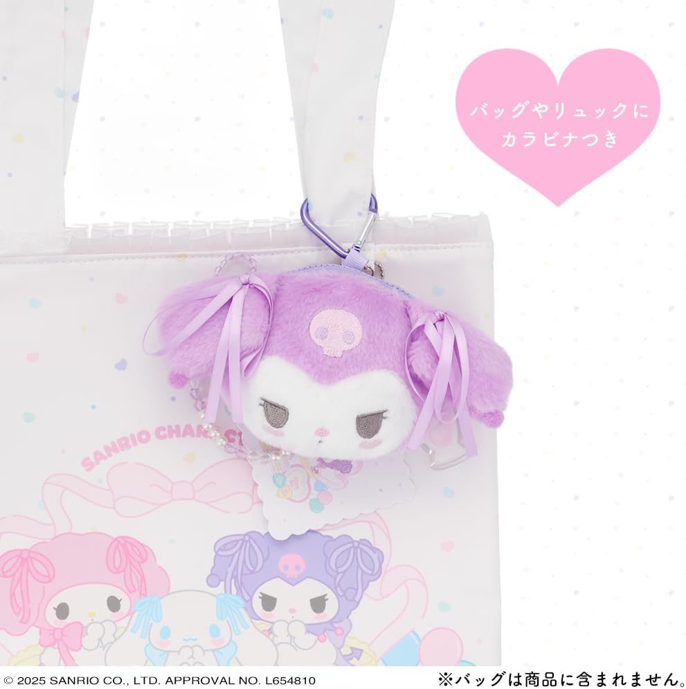 預訂 | 日本 Kuromi 愛心扣淡色蝴蝶結公仔 粧美堂限定