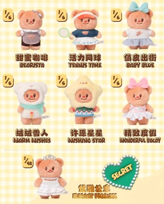 [Butterbear] 黃油熊百變衣櫥 14cm 毛絨公仔掛件 (日版) | 1件