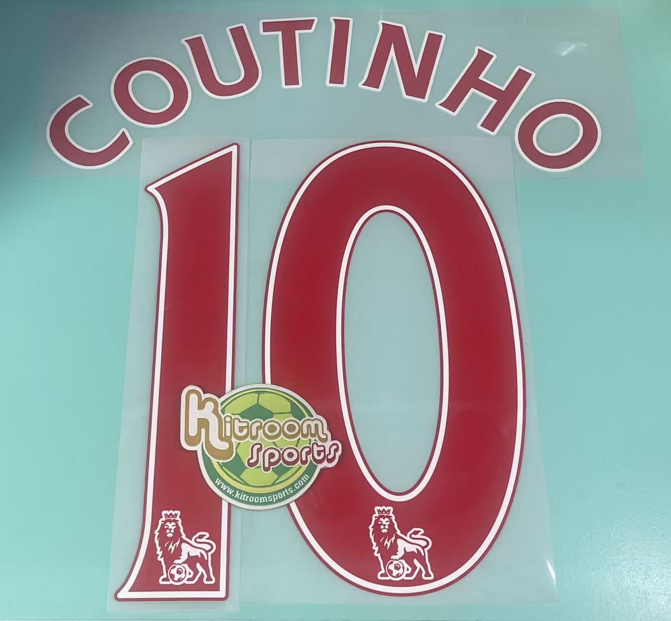 2014-16 Liverpool Away EPL Nameset #10 COUTINHO