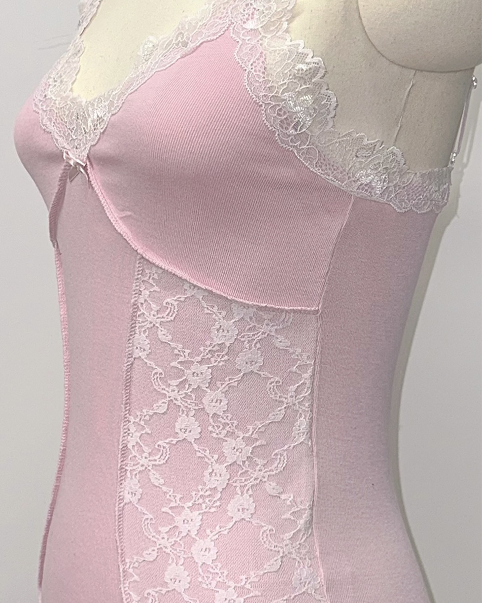 Lace-Trim Paneled Cami