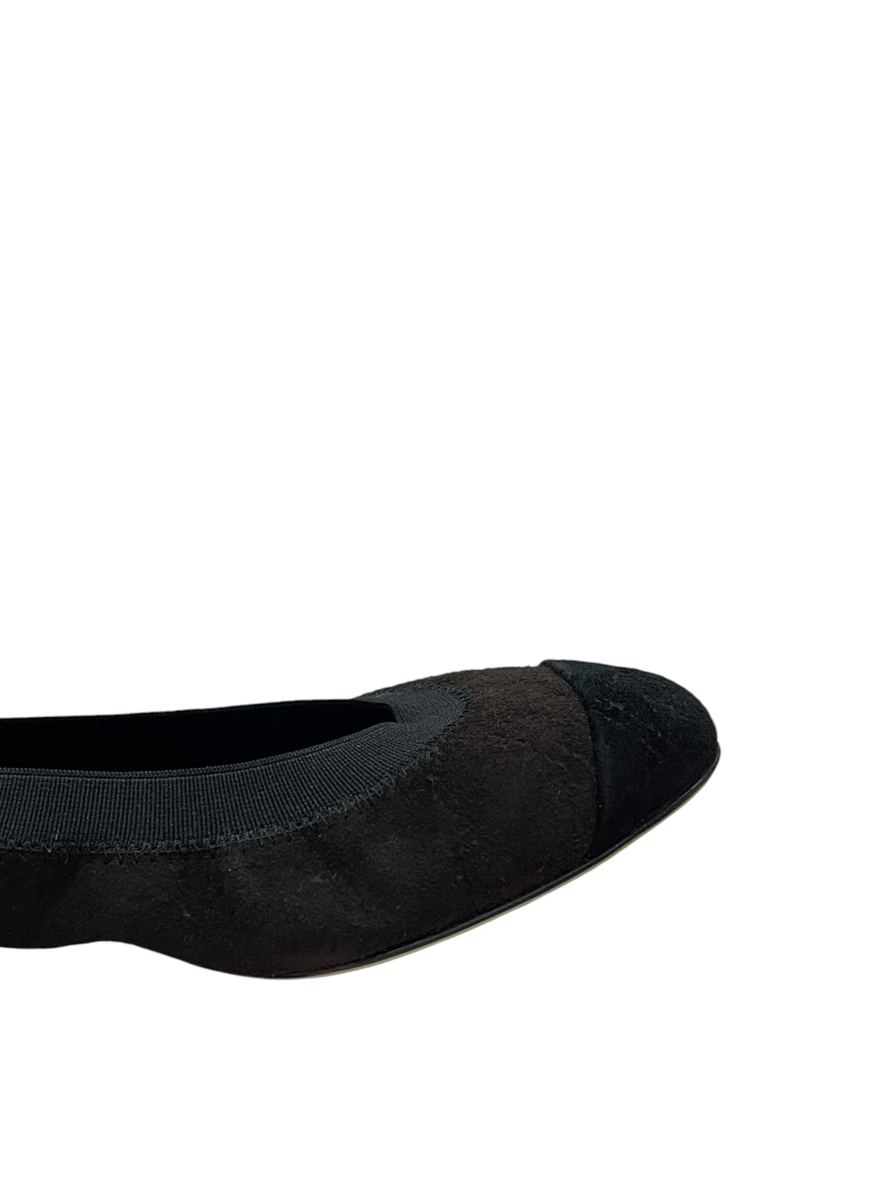 Pre-Owned Chanel Suede Cap Toe Ballerina Flats / Product Code: 080520
