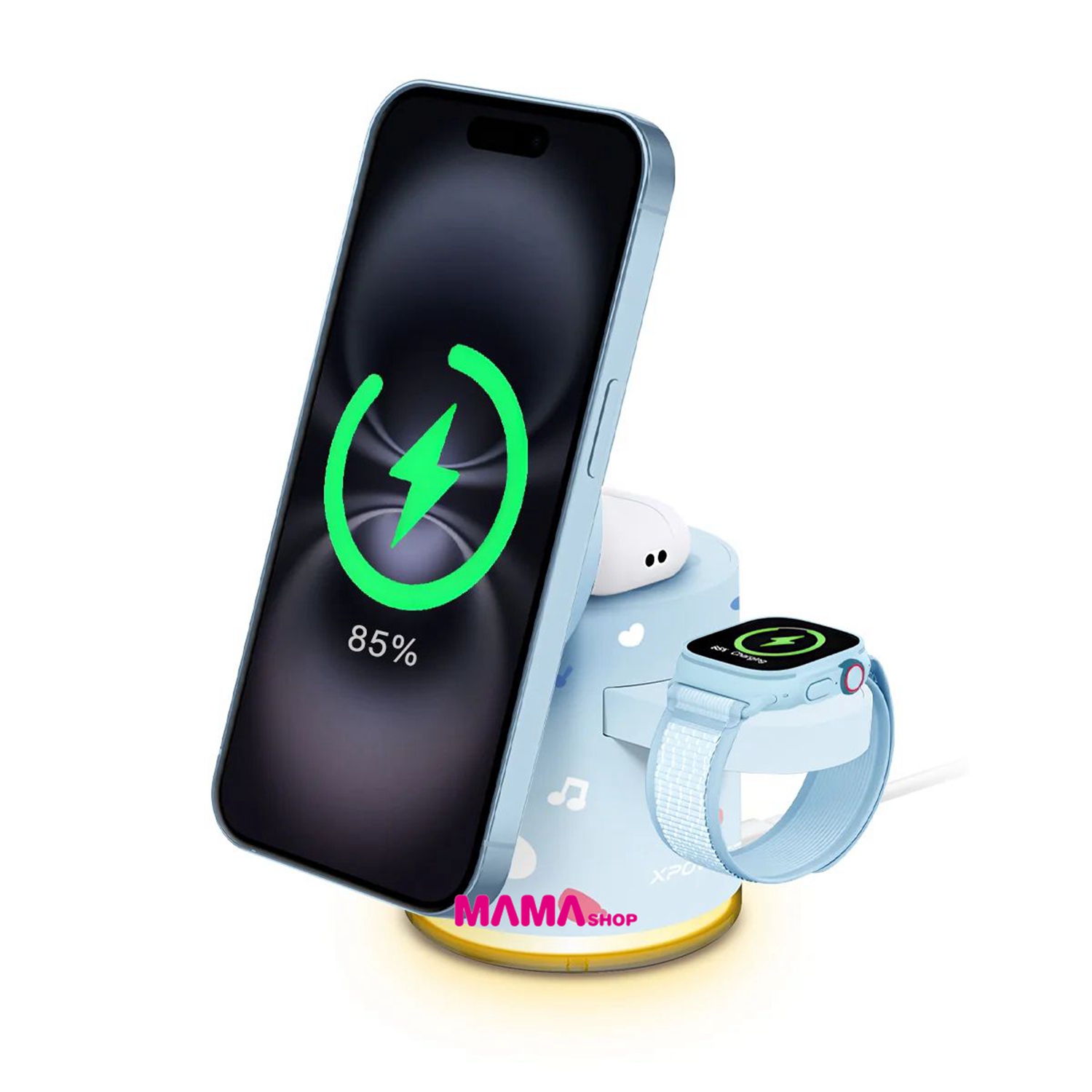 Sanrio Cinnamoroll 玉桂狗 GE1 Qi2迷你掌心5合1 MagCharge 15W磁吸無線充電座(第二代CN2)