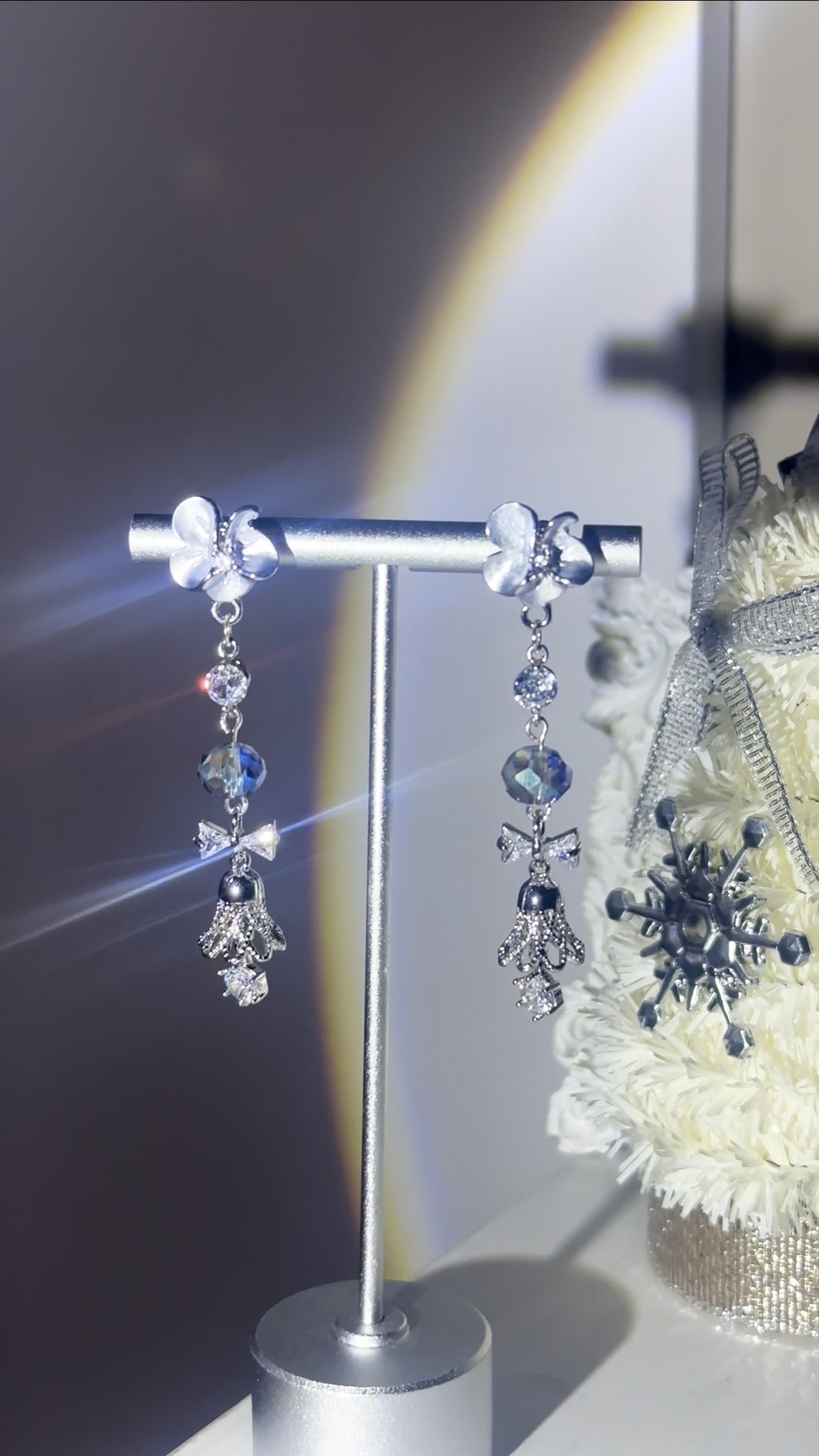 藍花銀鈴鐺耳環🔔