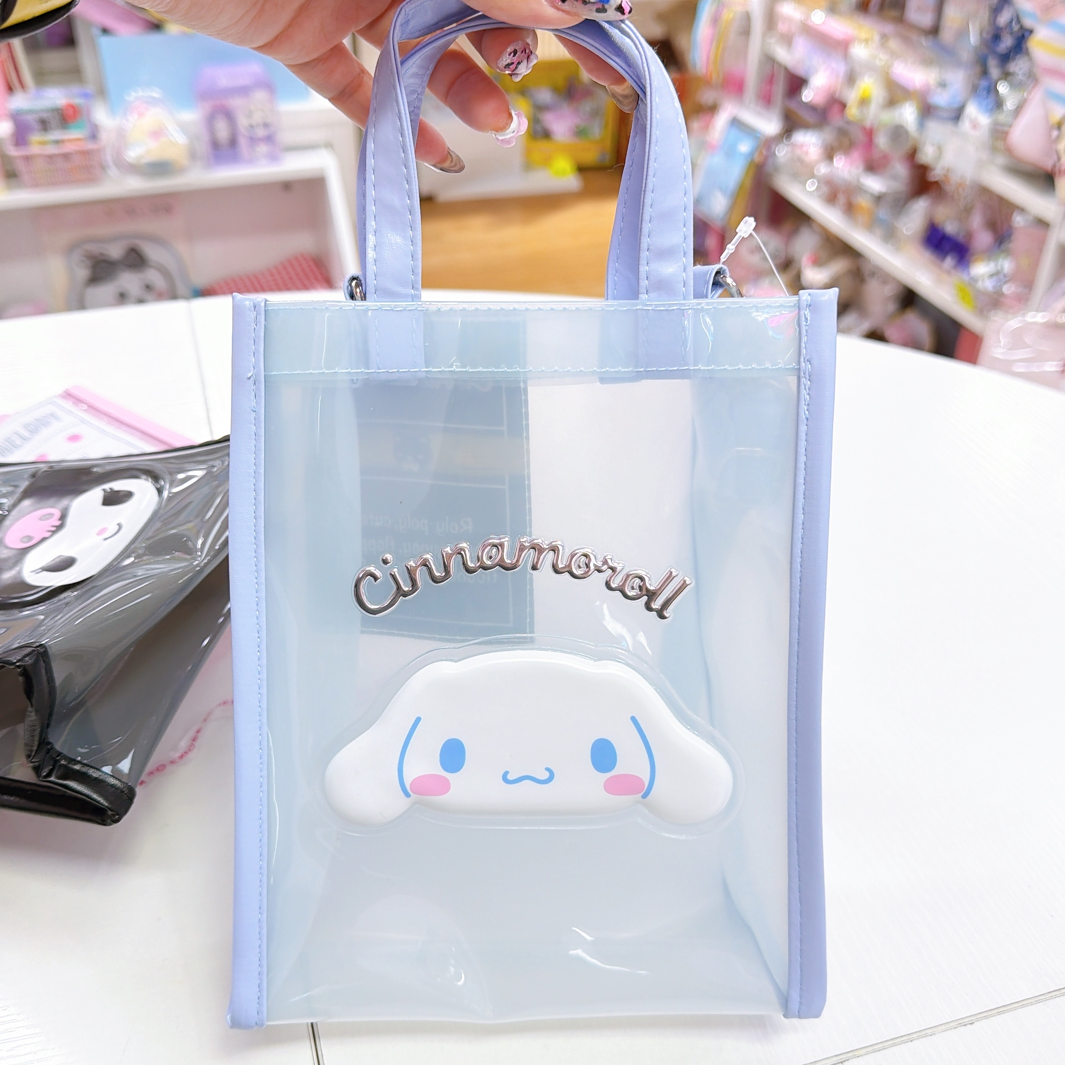 日本直送sanrio新款 透明斜孭袋手挽袋 夏天用一流