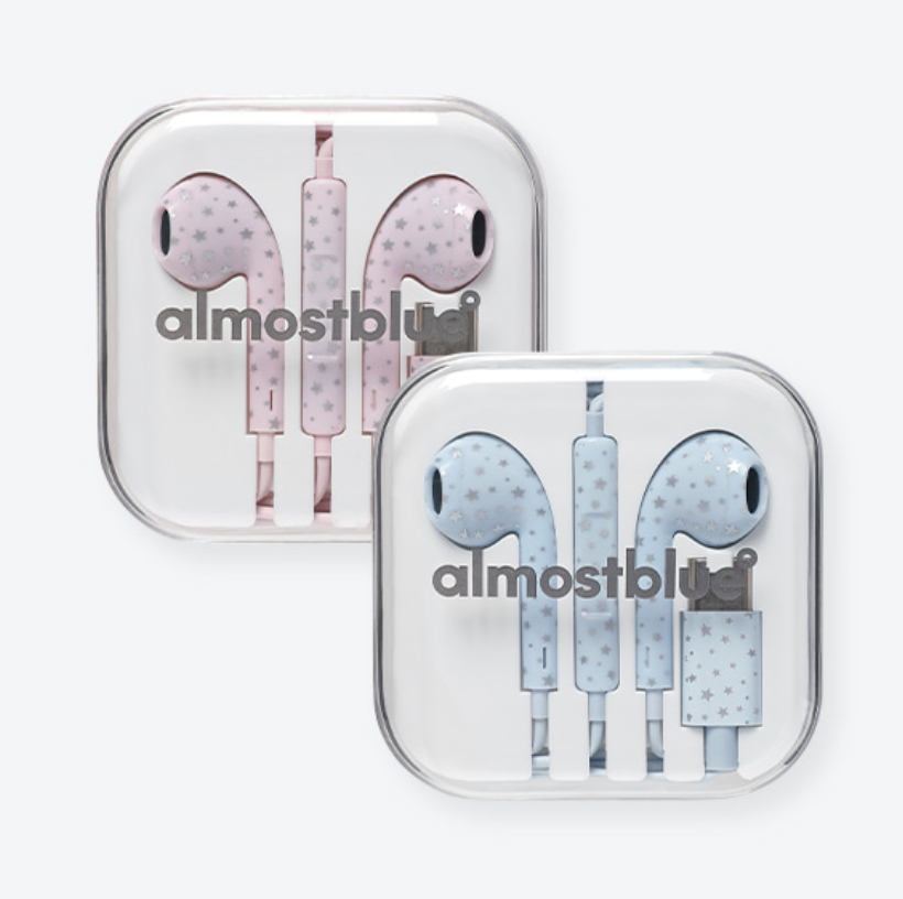 韓國 Almost Blue 星星有線耳機 2色選｜SNOW EARPHONES C-Type