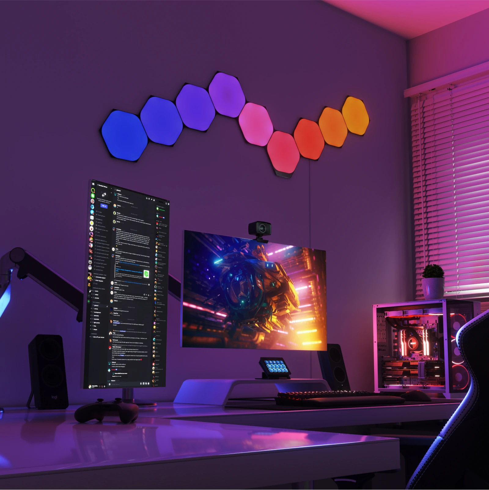 [限量版超黑系列 原裝香港行貨丨2年保養] Nanoleaf Shapes 限量版超黑六角形入門套件 Shapes Limited Edition Ultra Black Hexagons Starter Kit NL42-0102HX-9P