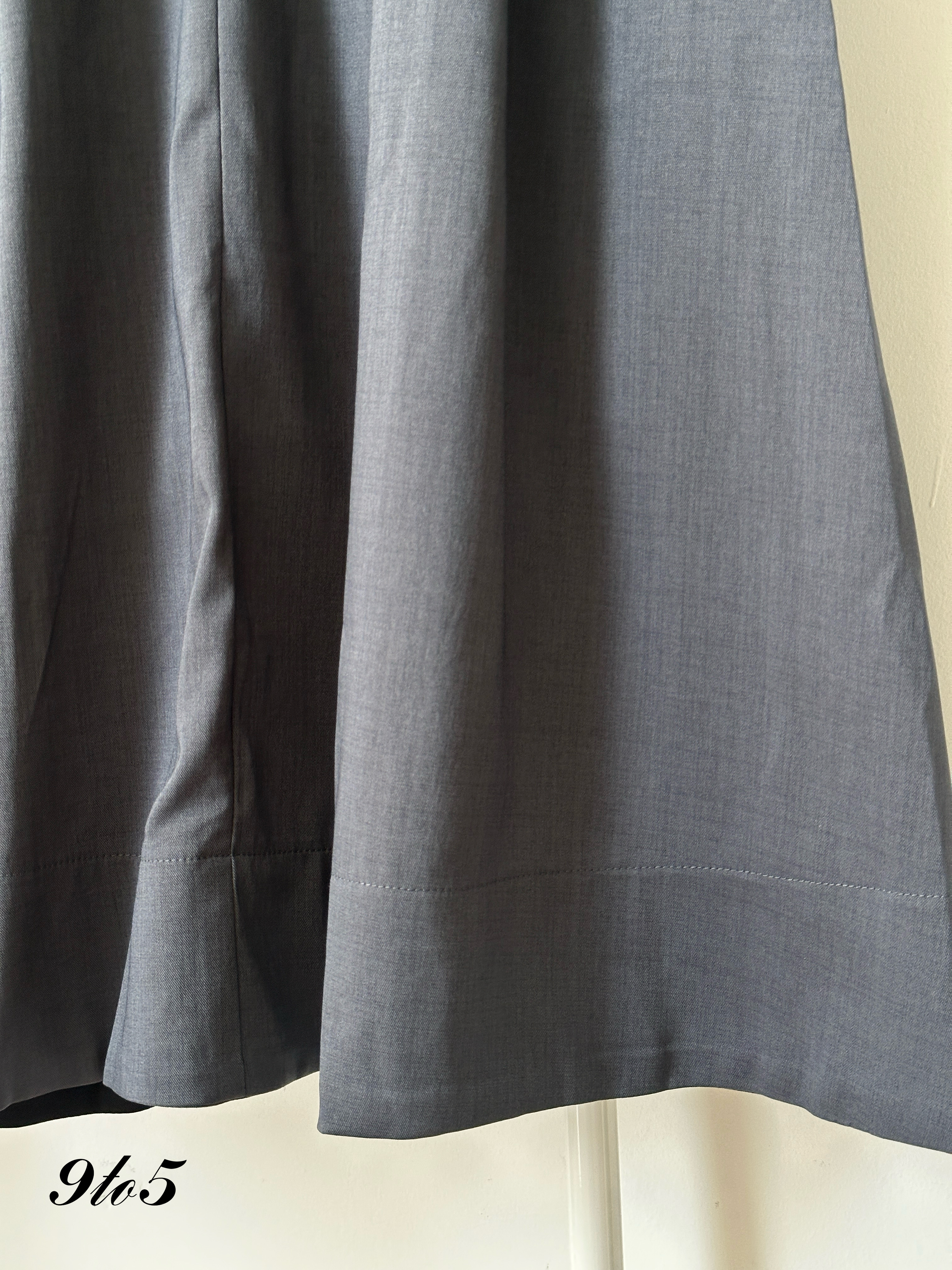 S1795 A Line Long Skirt - Black & Grey